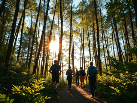 Bild Wandergruppe im Wald_2_KI generiert