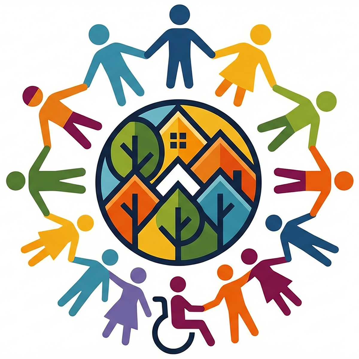 Symbolgrafik für das inklusive Stadtteilfest